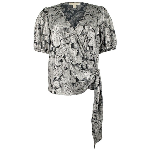 Michael Kors Tops - Michael Kors Women's Plus Paisley Faux Wrap Top Blouse Bn 0X